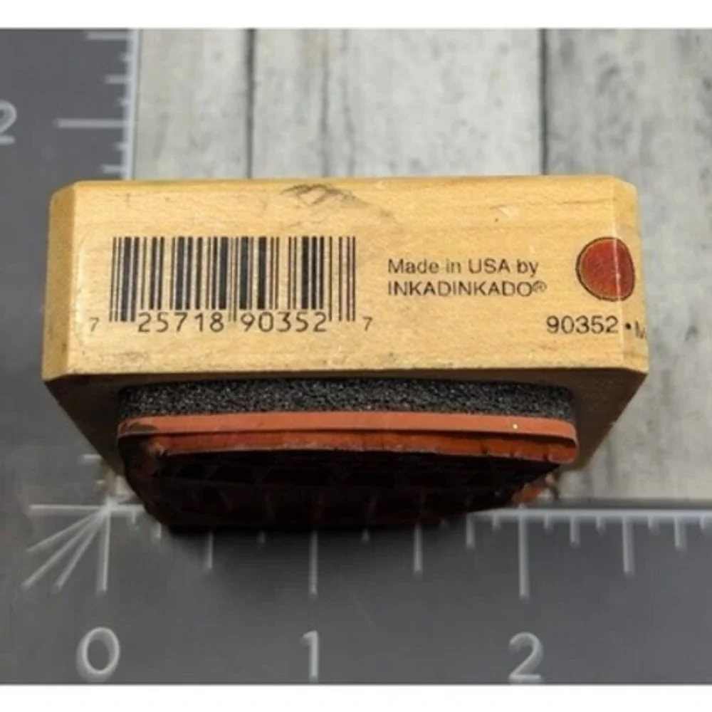 Inkadinkado Hat Box Bow 90352 Rubber Stamp Wood #i106